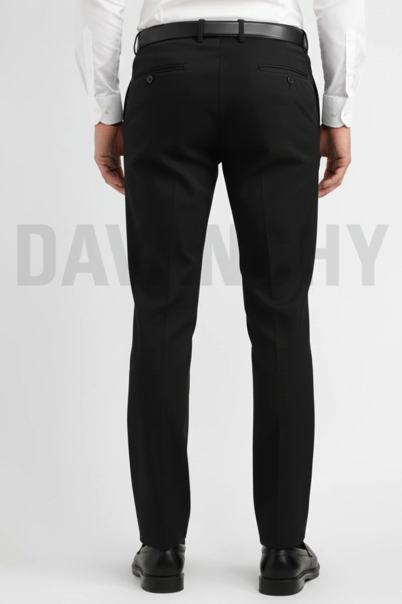 Men Black Formal Stylish Pant-Back