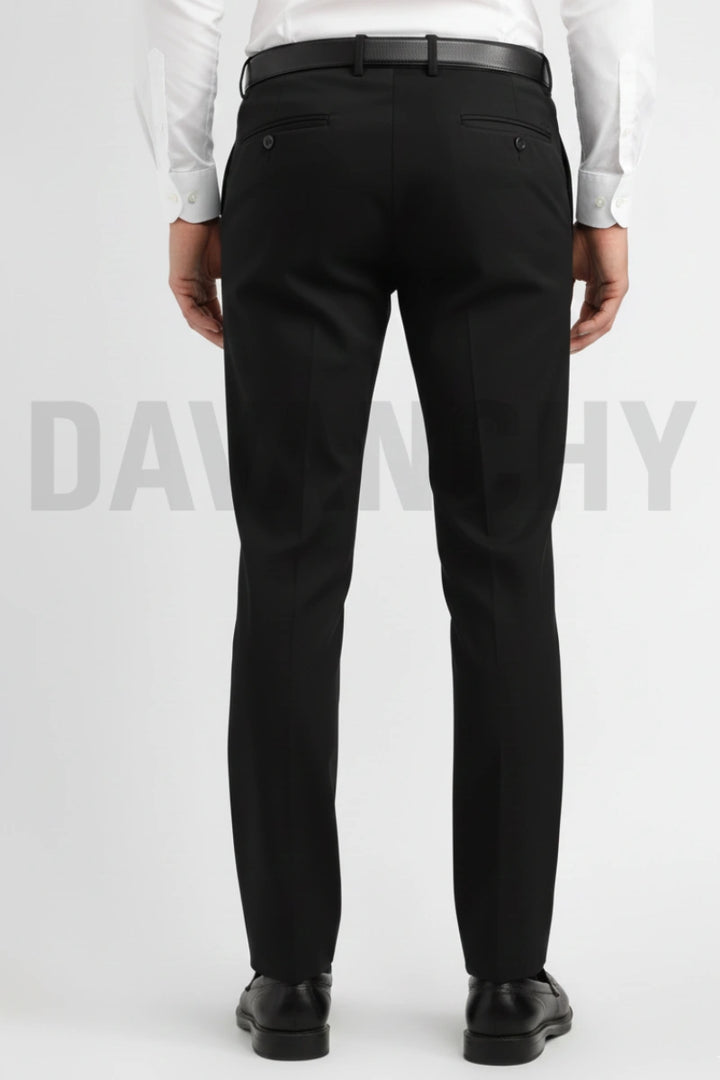 Men Black Formal Stylish Pant-Back