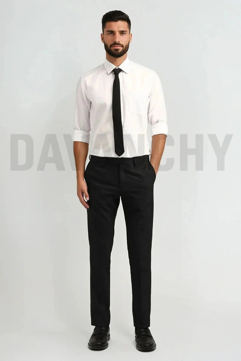 Black Formal Trouser for Men-Front