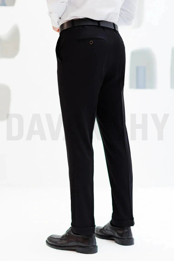 Classic Black Dress Pant for Men-Back