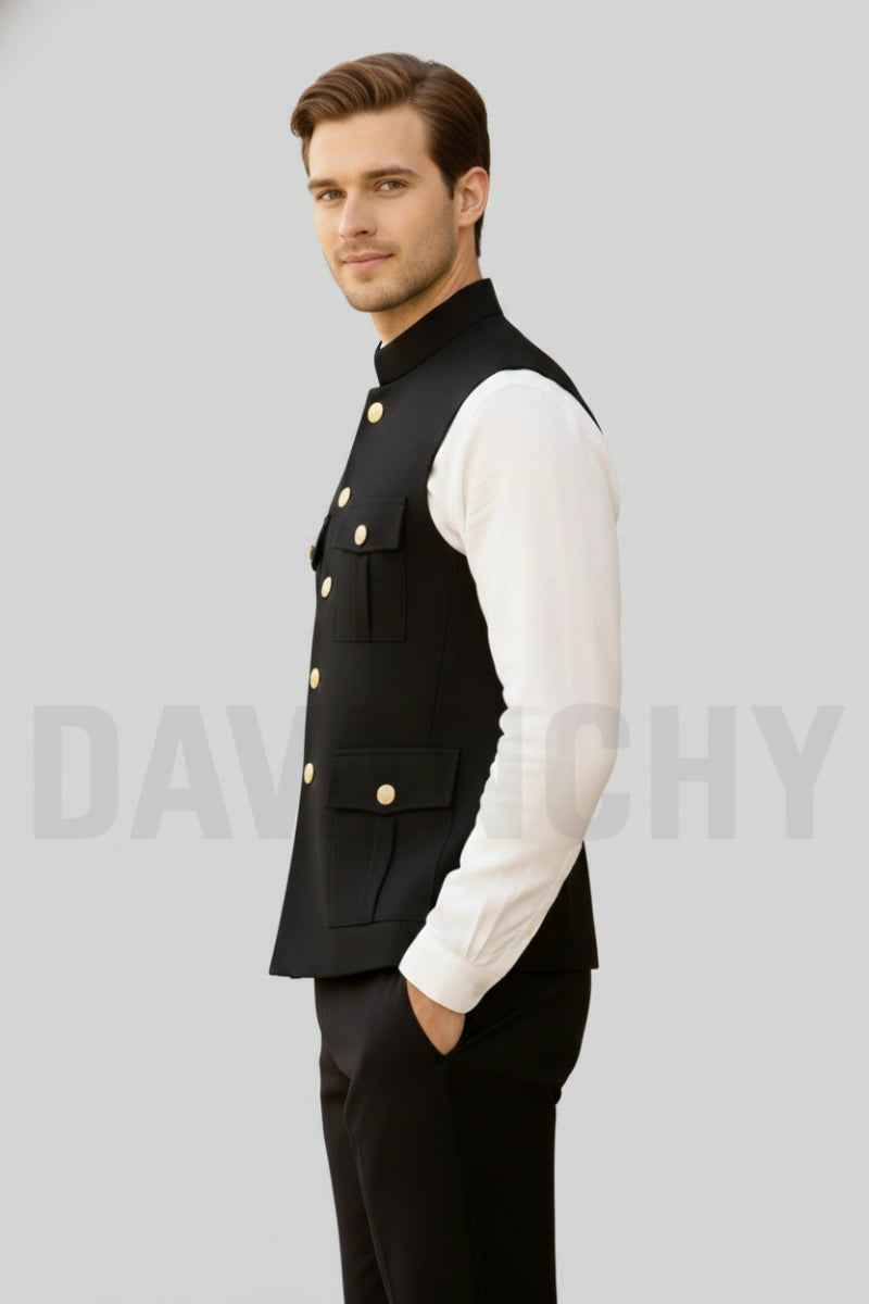 Men Designer Formal and Festival Wear Jacket-Side