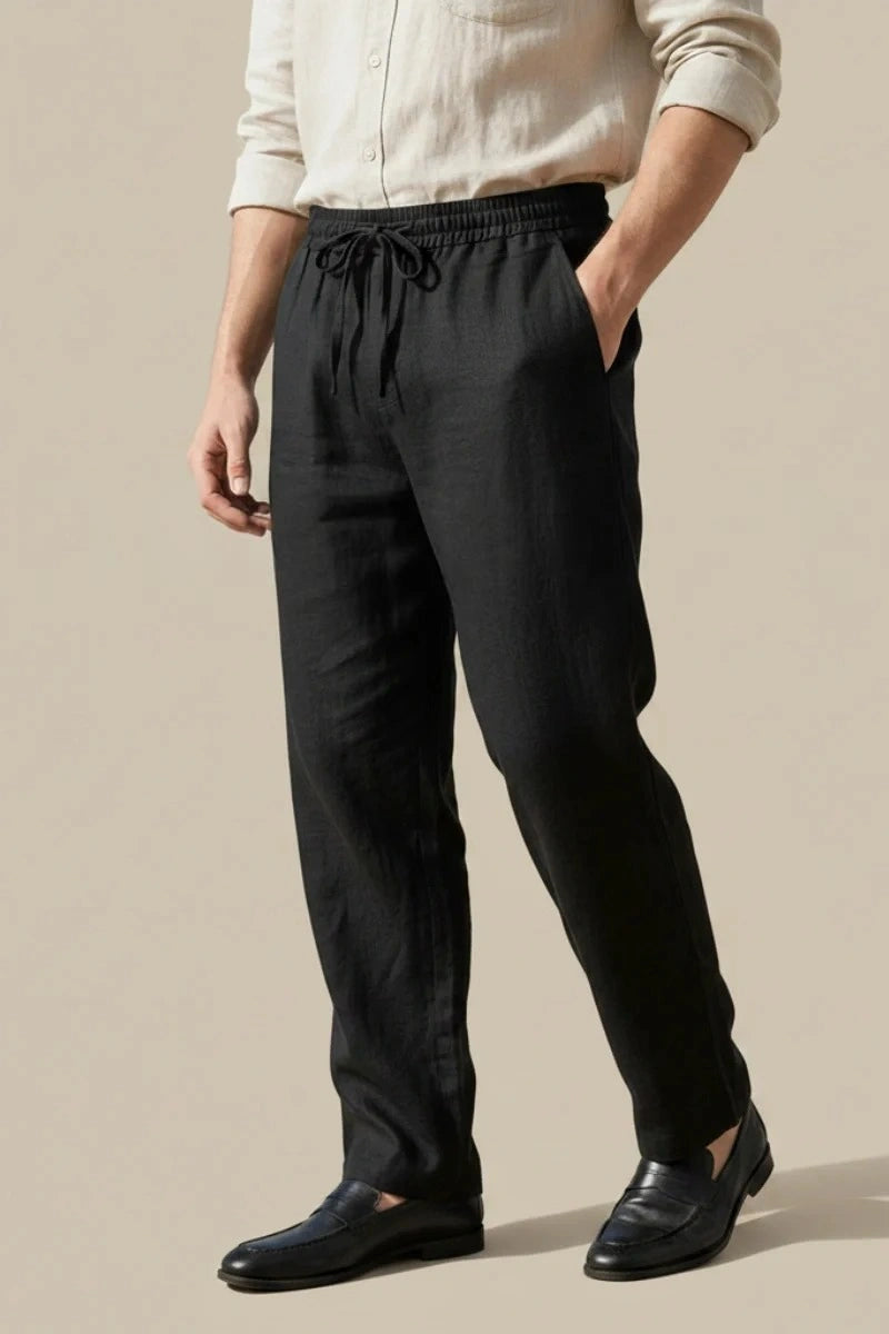 Men's Black Elegant Party Wear Trouser (Front)