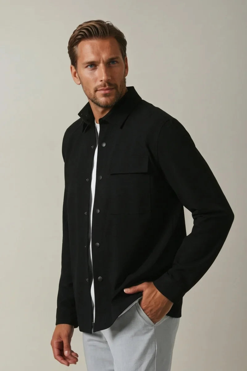 Men Casual and Formal Wear Summer Shacket-Side