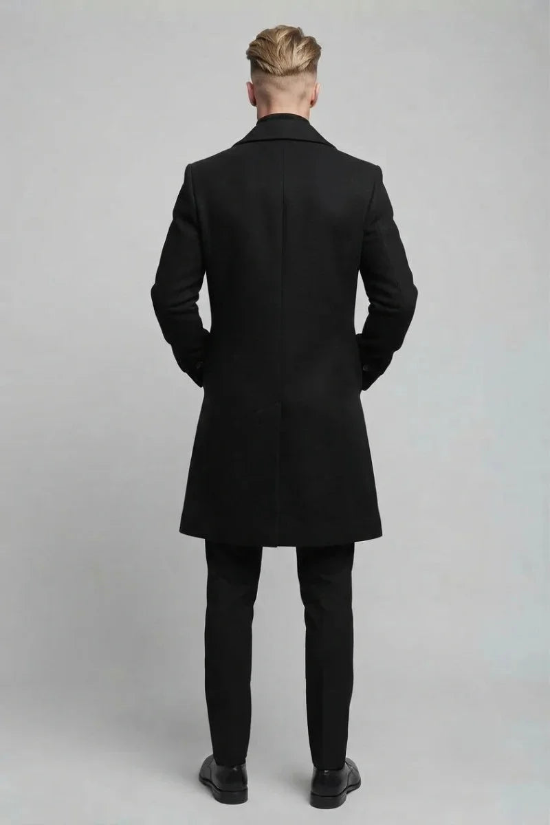 Men Black Coat Stylish Wear