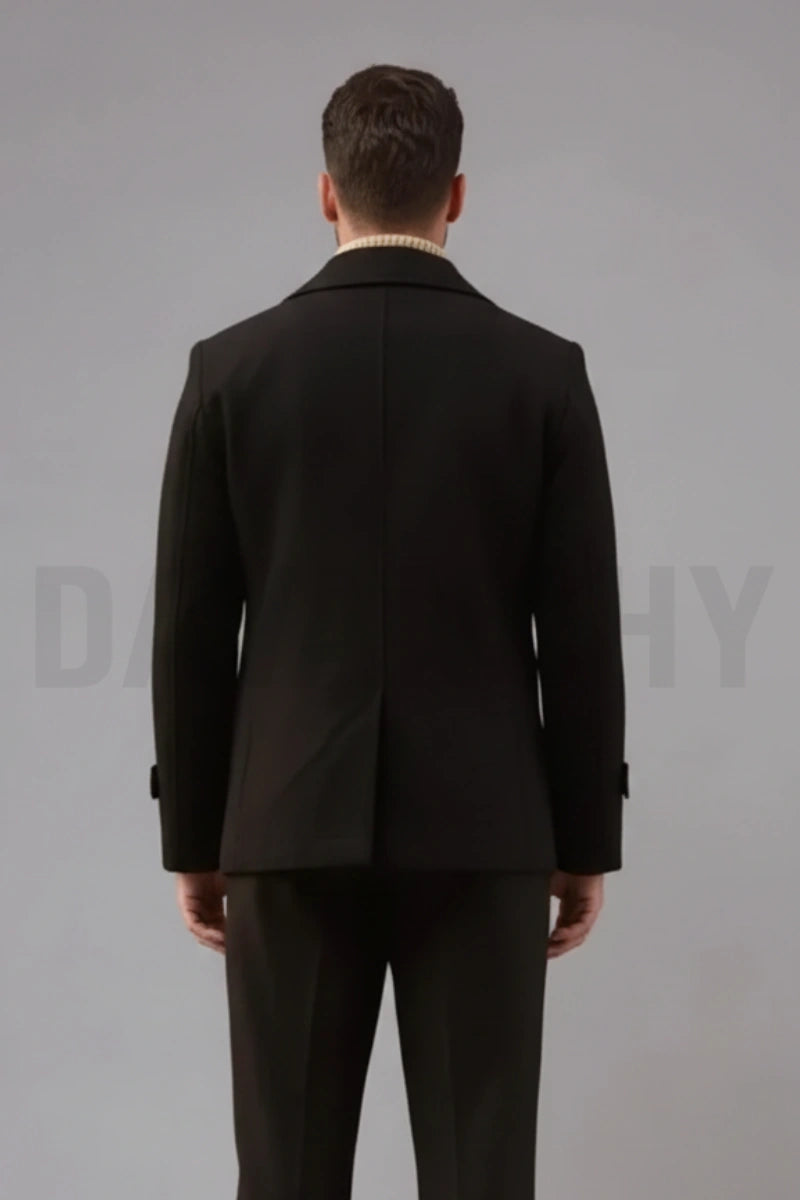 Men Classic Coat for Winter Outerwear-Back