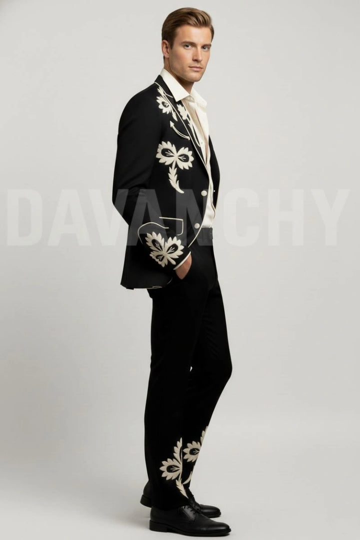 Wedding and Party Wear Stylish Two Piece Suit-Side