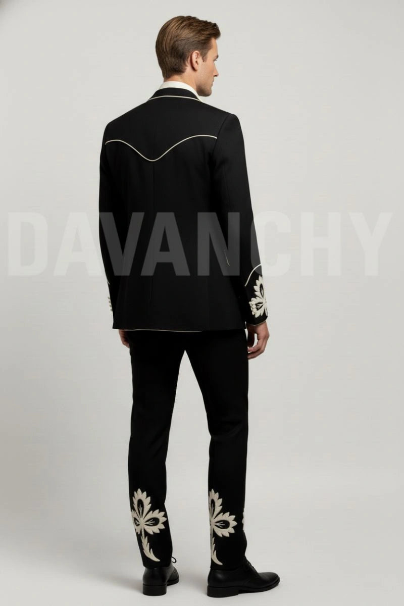 Country western two piece designer suit for men-Back