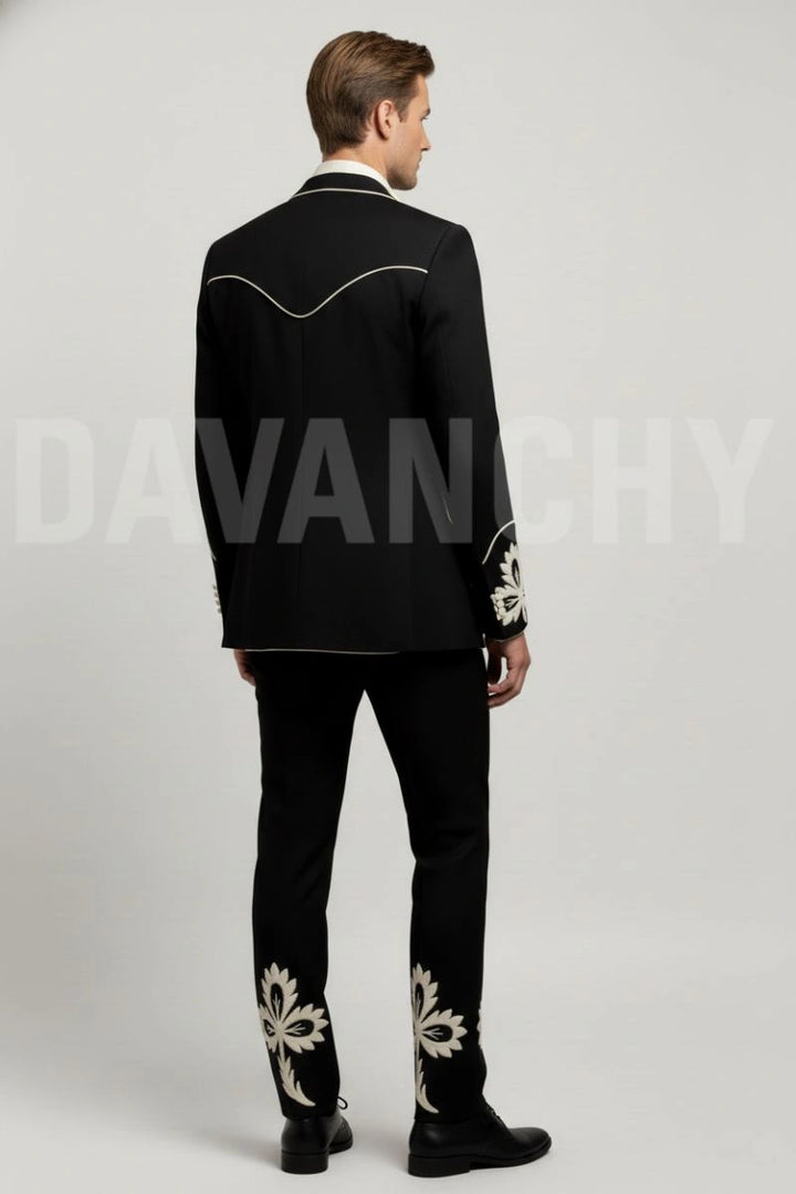 Country western two piece designer suit for men-Back