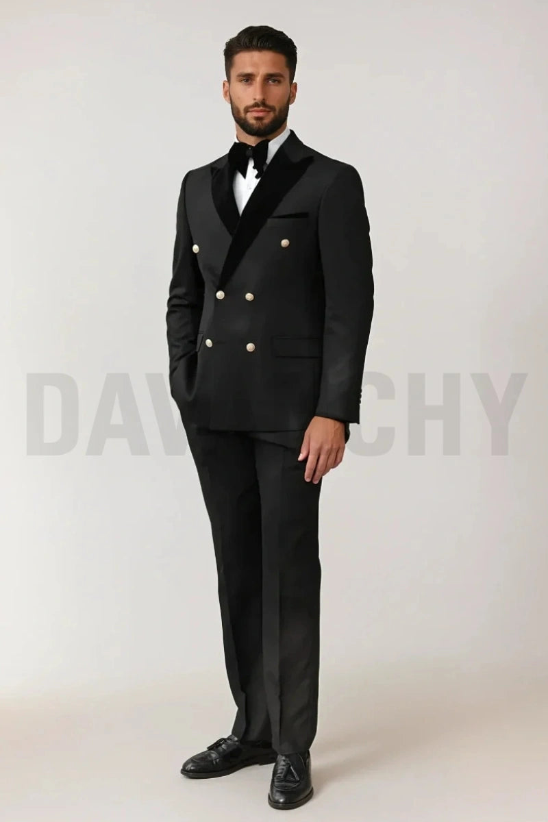 Men’s black tuxedo suit-Front