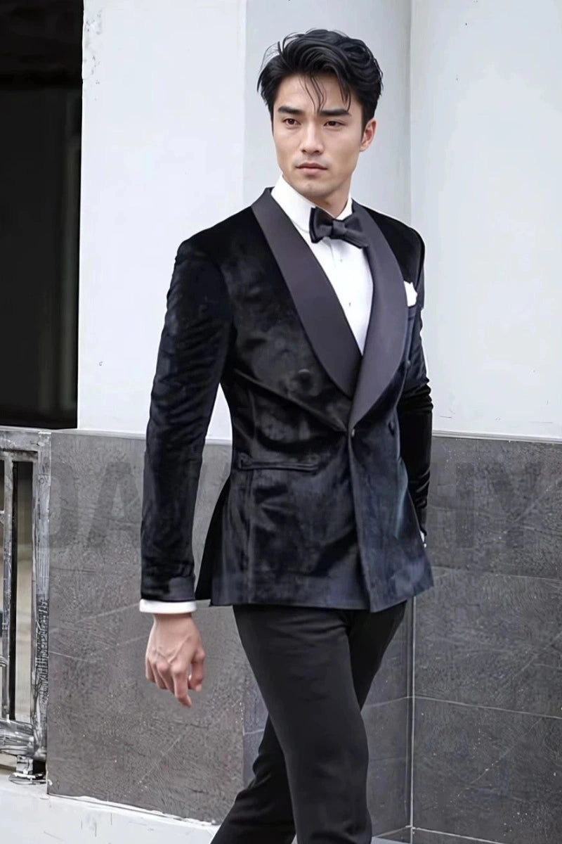 Designer double breasted coat-Side