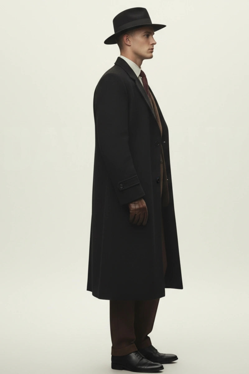 Premium Long Overcoat for Winter Outerwear-Side