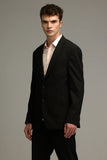 Men Black Wedding Suit Dinner Black Suit Formal Suit Black DaVanchy 