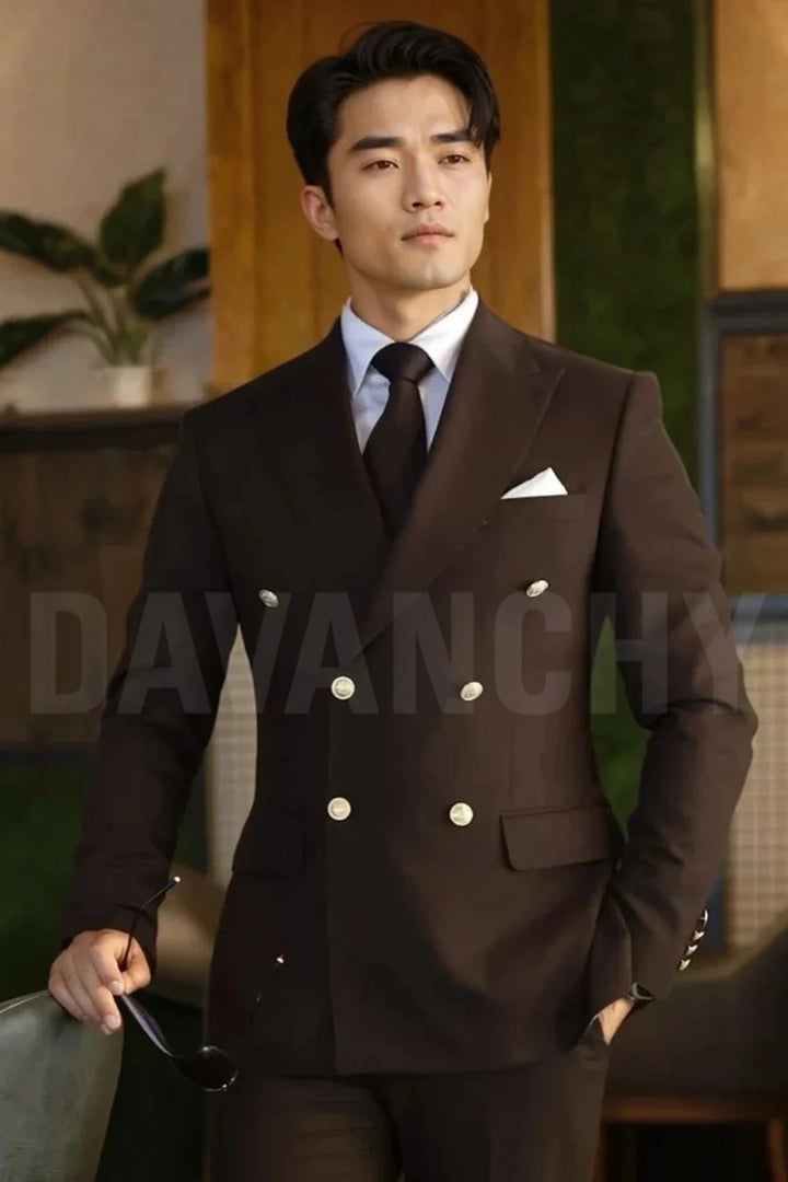 Men classic office wear suit -front