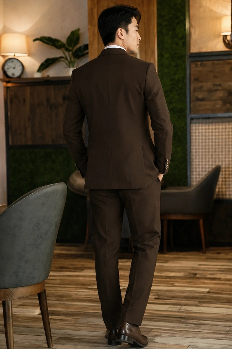 Men classic office wear suit -Back