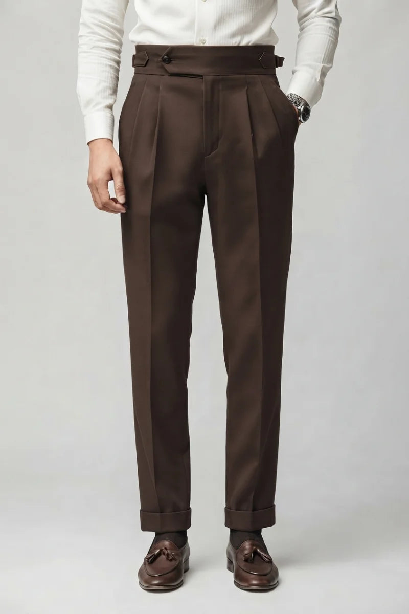 Coffee Brown Gurkha Pants Front