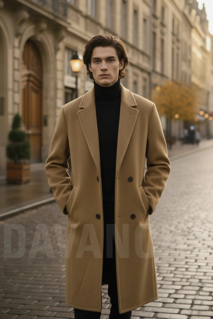Wool Overcoat For Men - Front