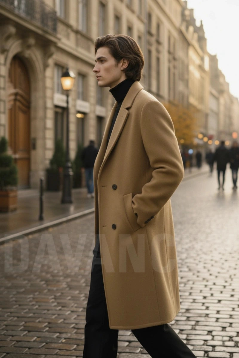 Men Winter Wear Long Coat -Side