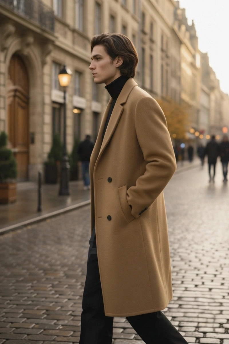 Men Winter Wear Long Coat -Side