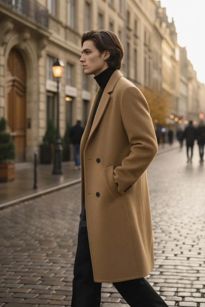 Men Winter Wear Long Coat -Side
