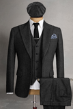 Dark Grey Tweed Suit Vintage Winter Suit Tweed Premium Suits For Him