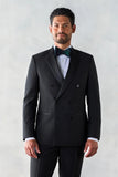 Men Double Breasted Black Tuxedo Wedding New Stylish Party Wear Suit For Him