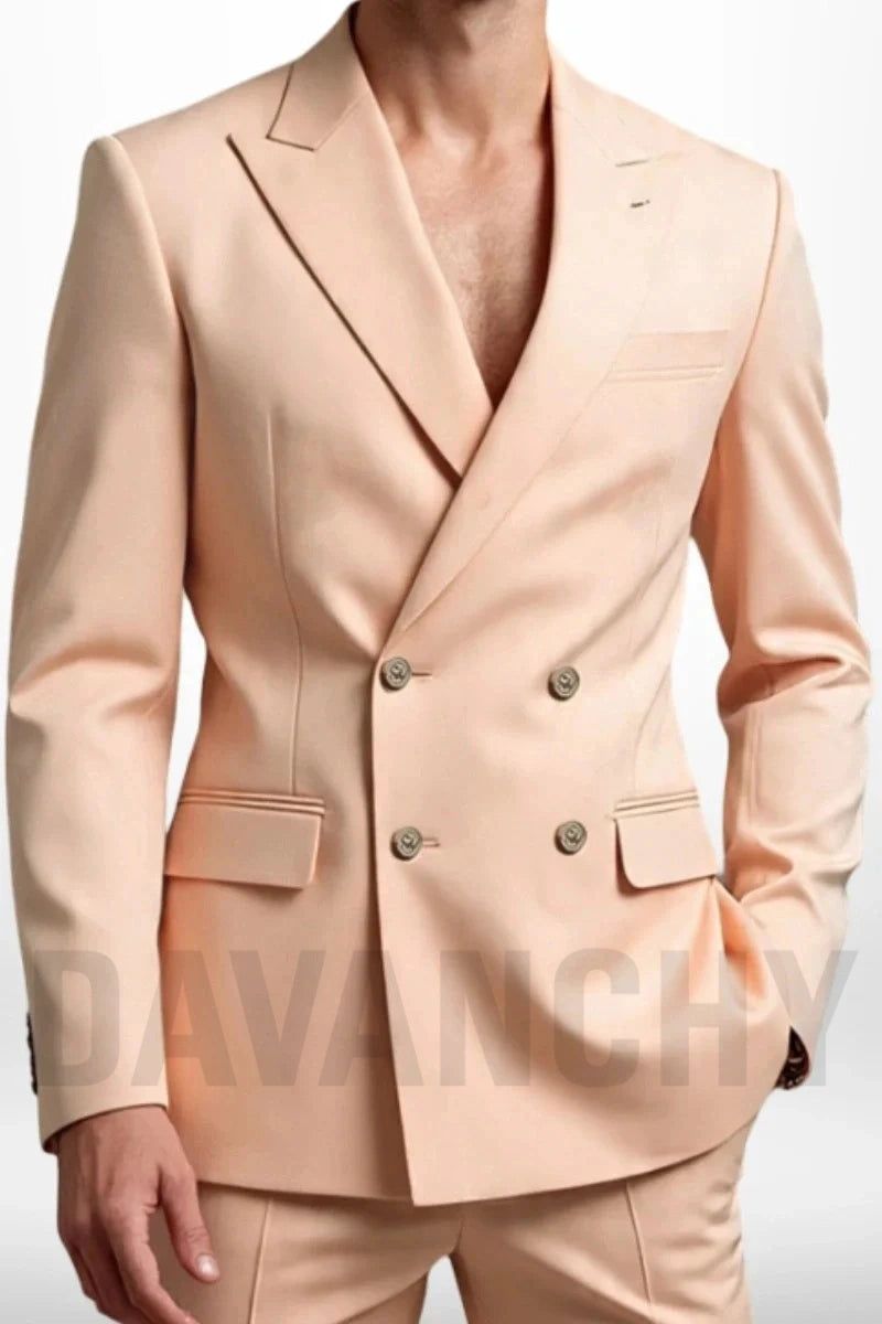 Classic Double Breasted Blazer and Trousers-Front