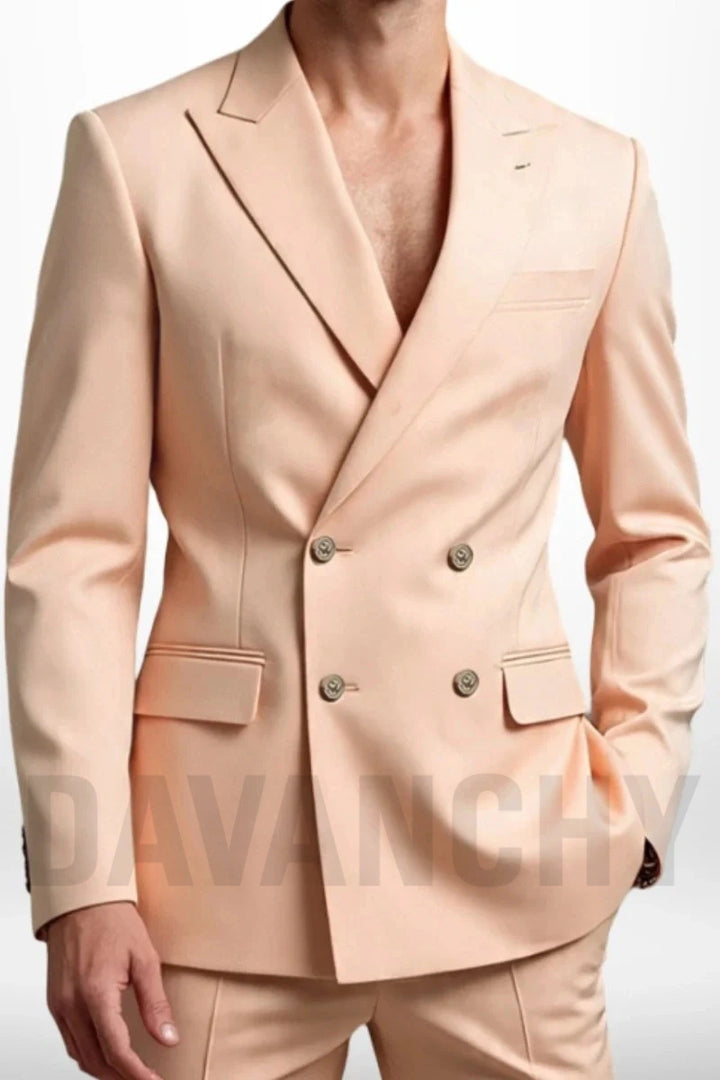 Classic Double Breasted Blazer and Trousers-Front
