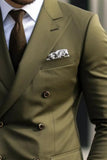 Men Olive Green 2 Piece Suit Green Suit Wedding Suits Green DaVanchy 