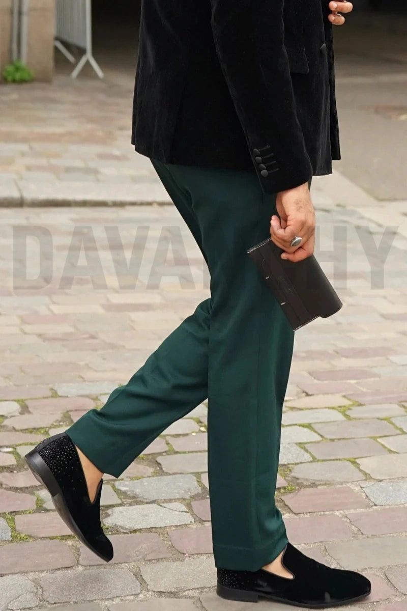 mens emerald green dress pants Italian Tailored Fit Emerald Pants