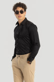 Black Shirt Cotton Shirt Black Formal Shirt Full Sleeve Shirt DaVanchy