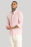 Pink Shirt Linen Summer Shirt Men Shirt Beach Linen Shirts DaVanchy