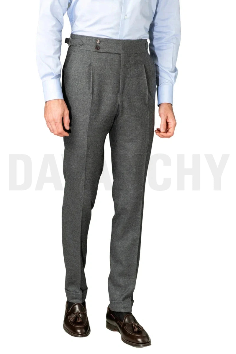 Men stylish front pleated gurkha pant-Front