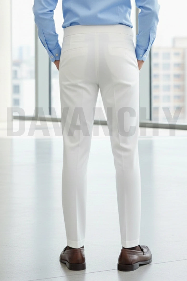 Formal Wedding Evening Gatherings and Night Outing Wear Italian Gurkha Trouser for Men-Back