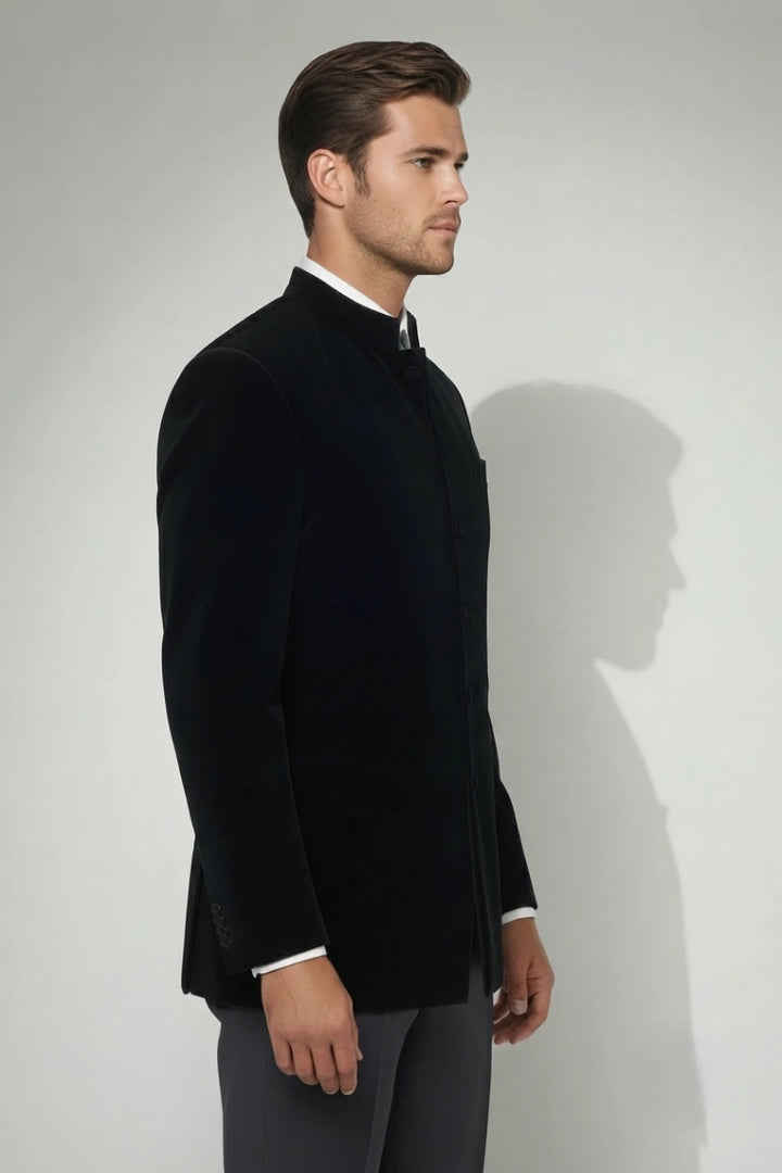 Men bandhgala jacket for wedding and formal events wear-Side