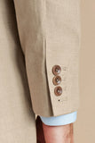 Men Beige Linen Suit Double Breasted Suit Summer Wedding Suit DaVanchy