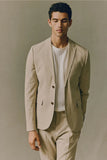 Men Linen Suit Cream Wedding Suit Linen Party Wear Linen Prom DaVanchy