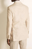 Men Linen Suit Cream Wedding Suit Linen Party Wear Linen Prom DaVanchy