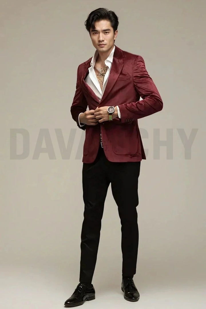 men-wine-velvet-suit-formal-suit-wedding-suit-stylish-two-piece-suit
