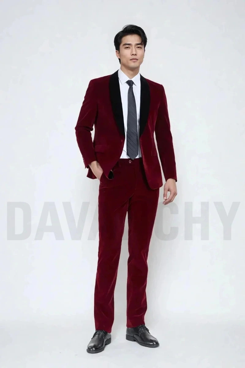 men-wine-suit-grooms-velvet-suit-wedding-party-wear-two-piece-suit