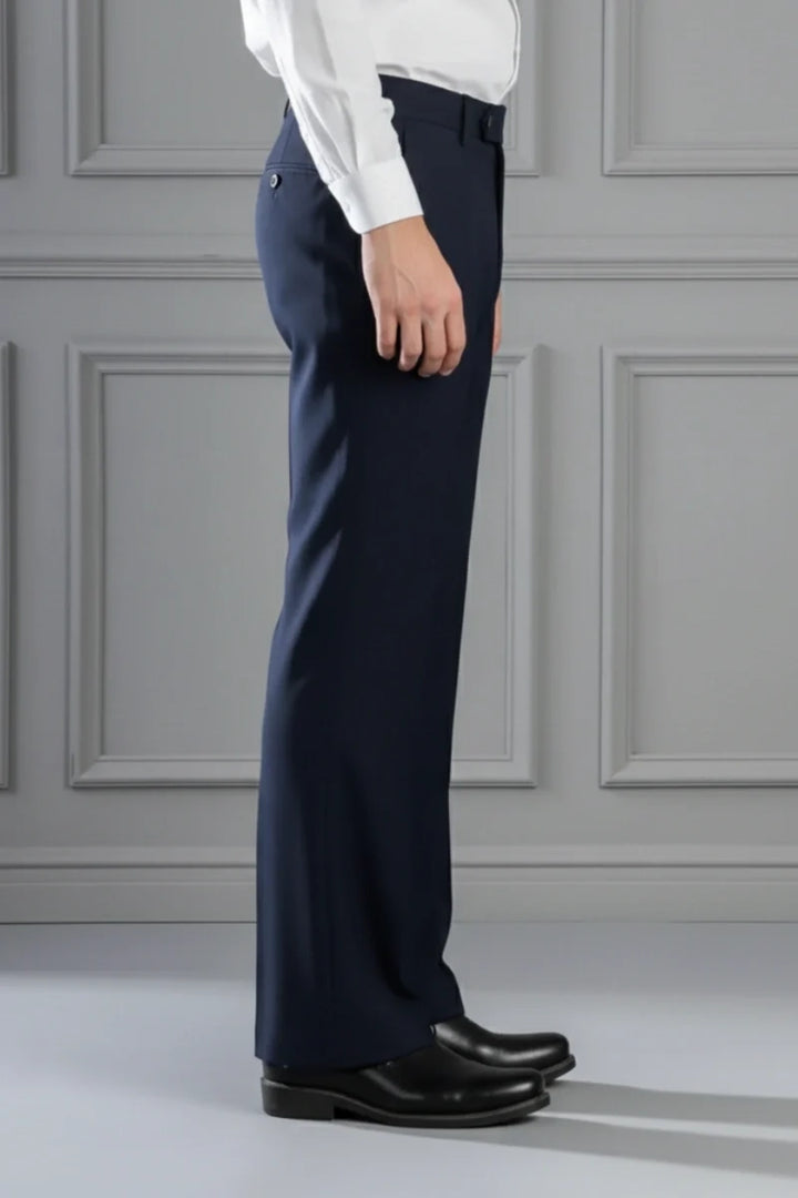 Navy Blue Tailored Trouser For Men&