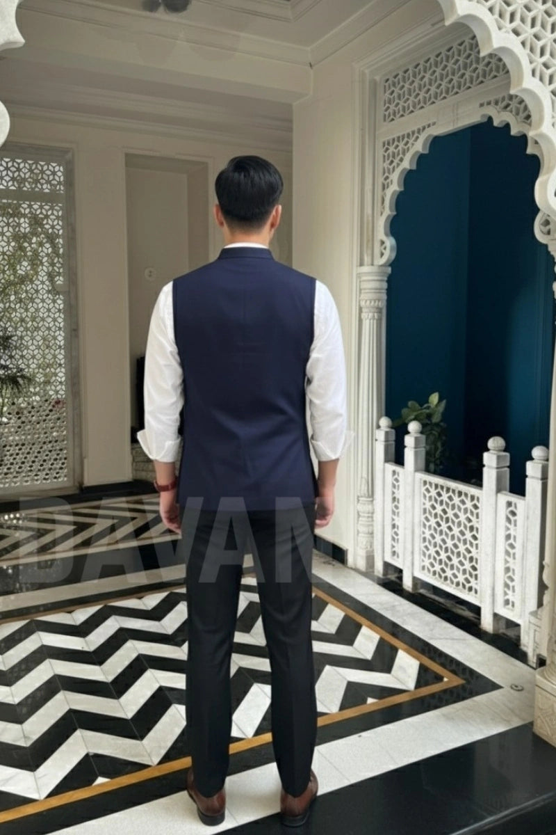 Men Wedding Wear Stylish Waistcoat-Back