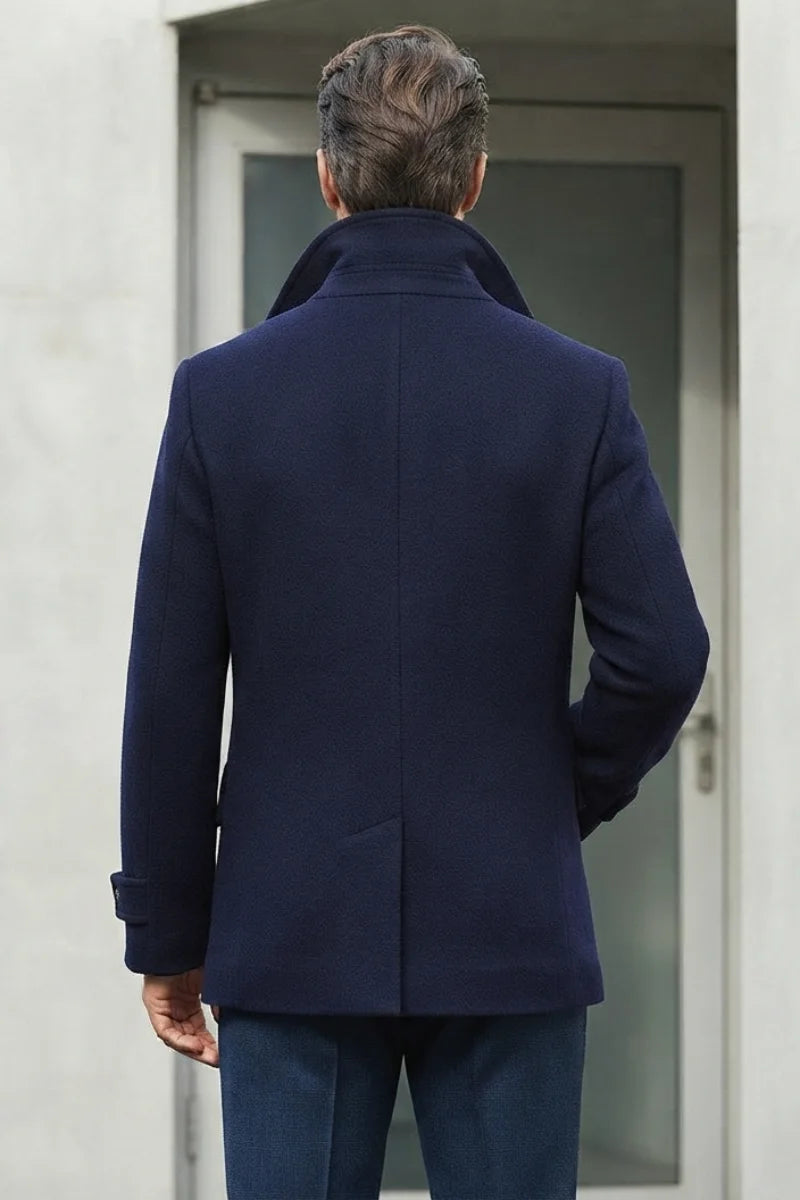 Stylish Peacoat For Men- Back