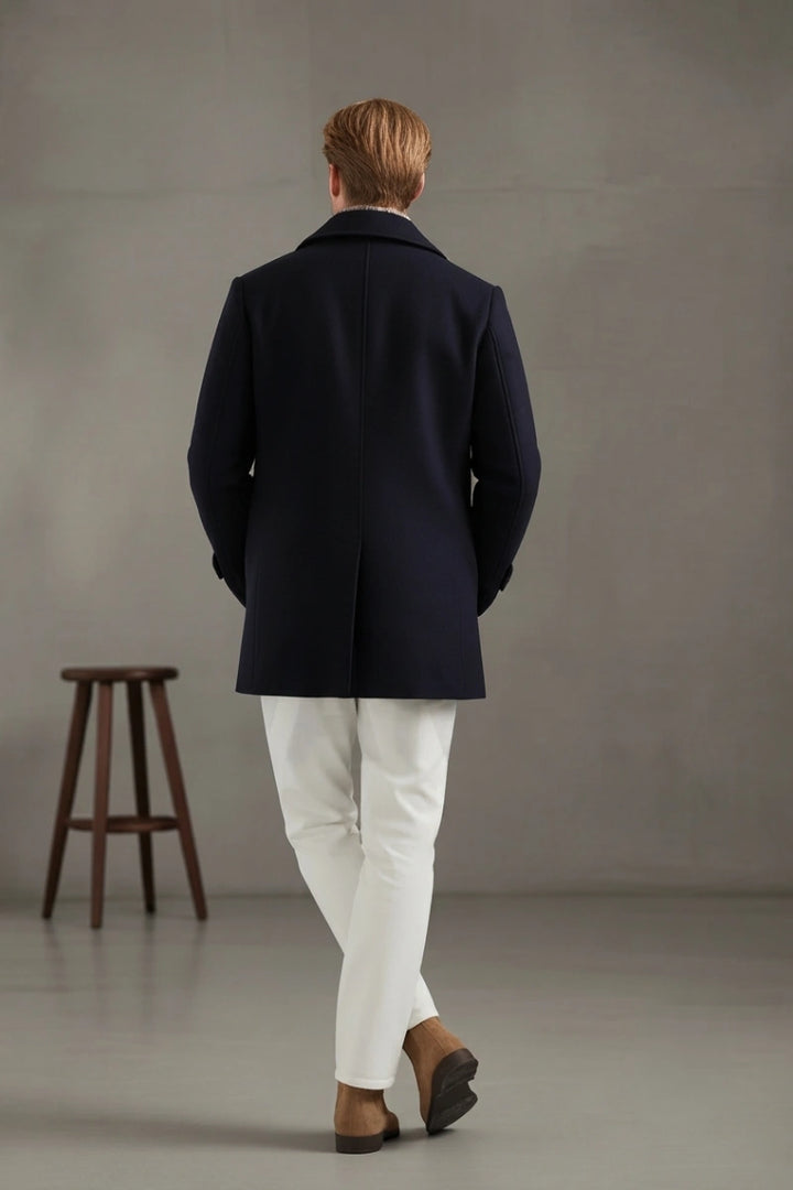 Men Peacoat Classic Wear - Back