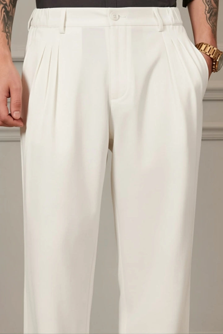 Designer Pleated Trouser for Men-Front