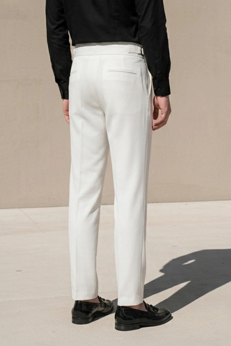 Off White Stylish Party Wear Pants For Men&