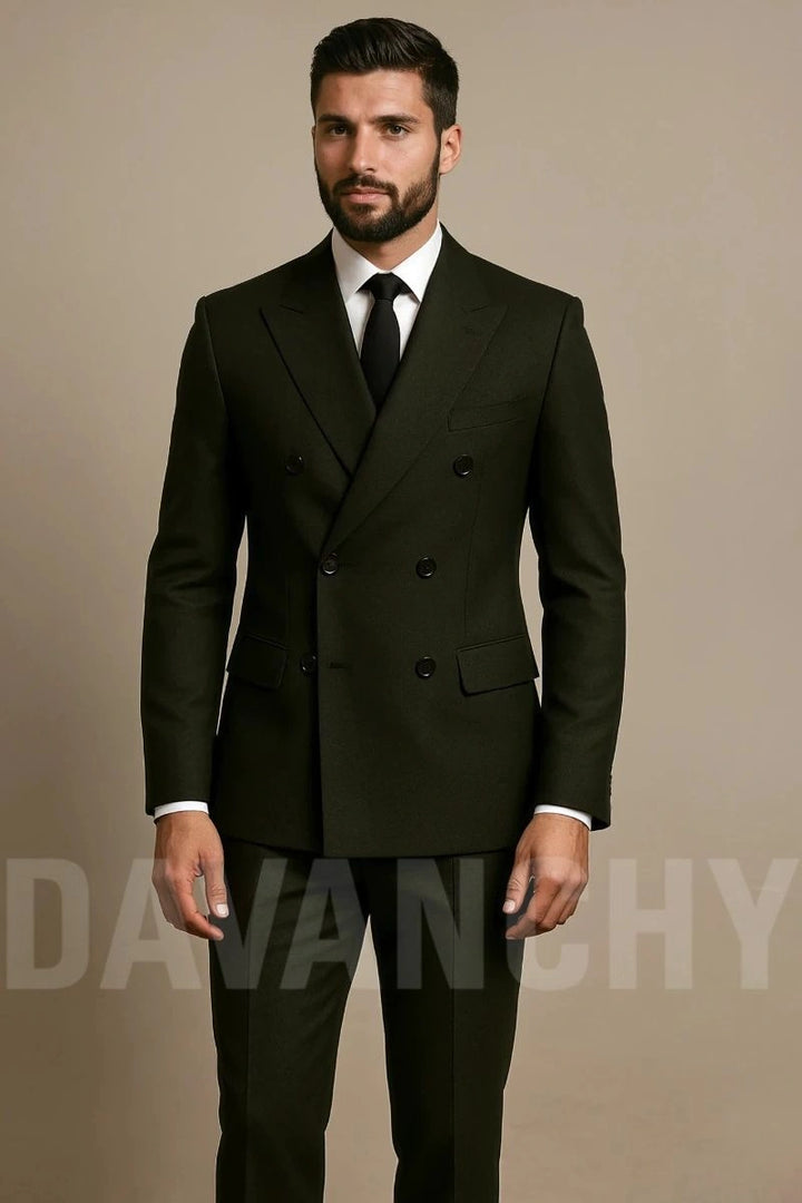 men-olive-green-2-piece-suit-double-breasted-suit-business-formal-suit