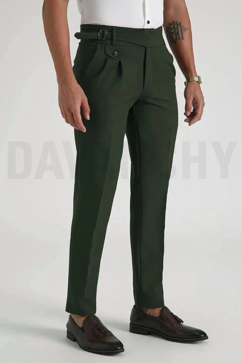 Olive Green Stylish Pant for Men-Side