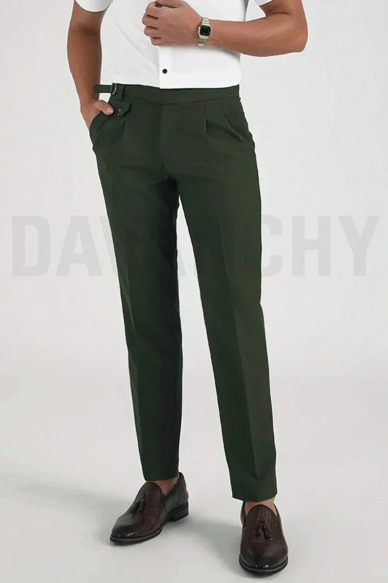 Men Olive Green Stylish Pant-Front