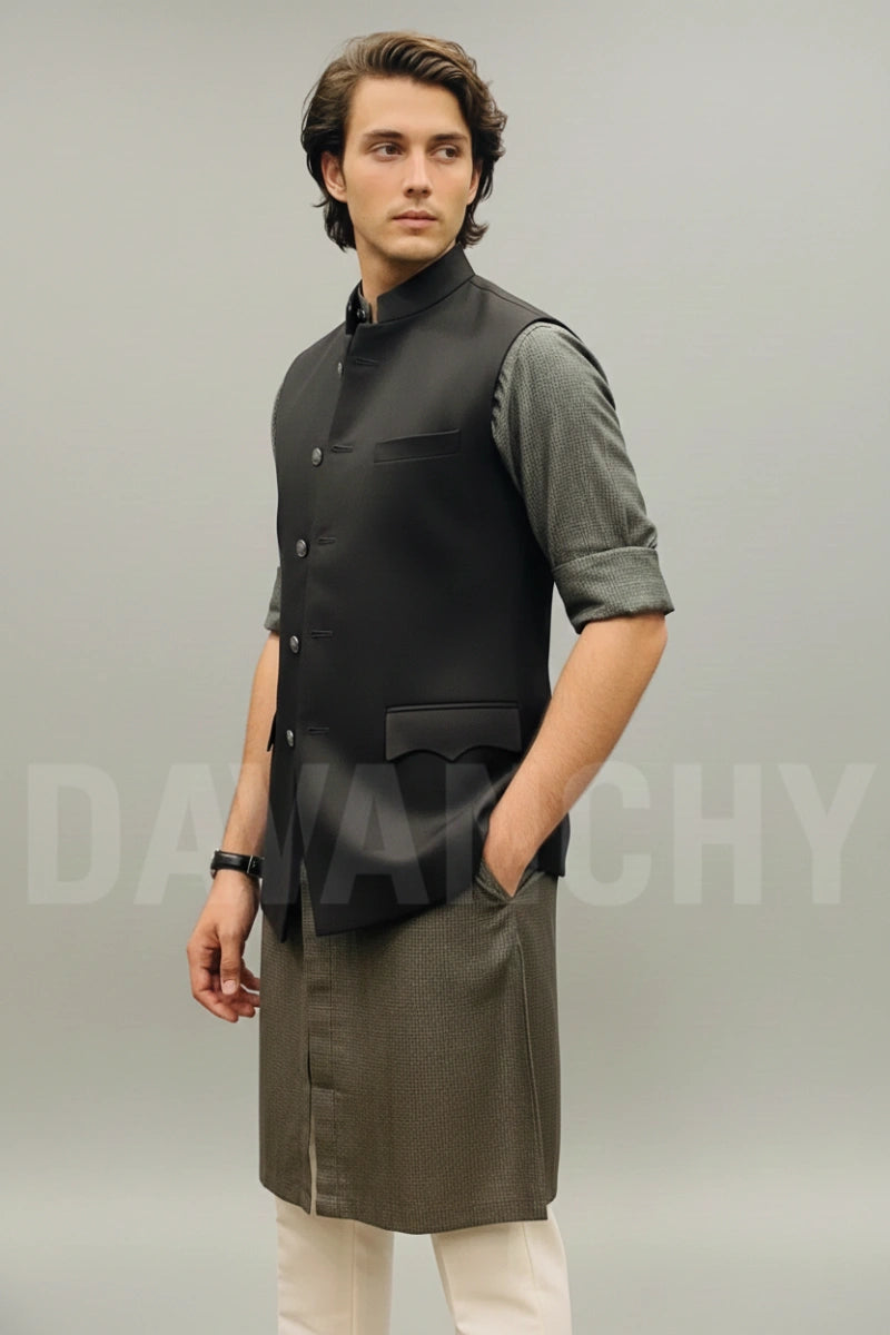 Men formal wear stylish nehru modi jacket-Side