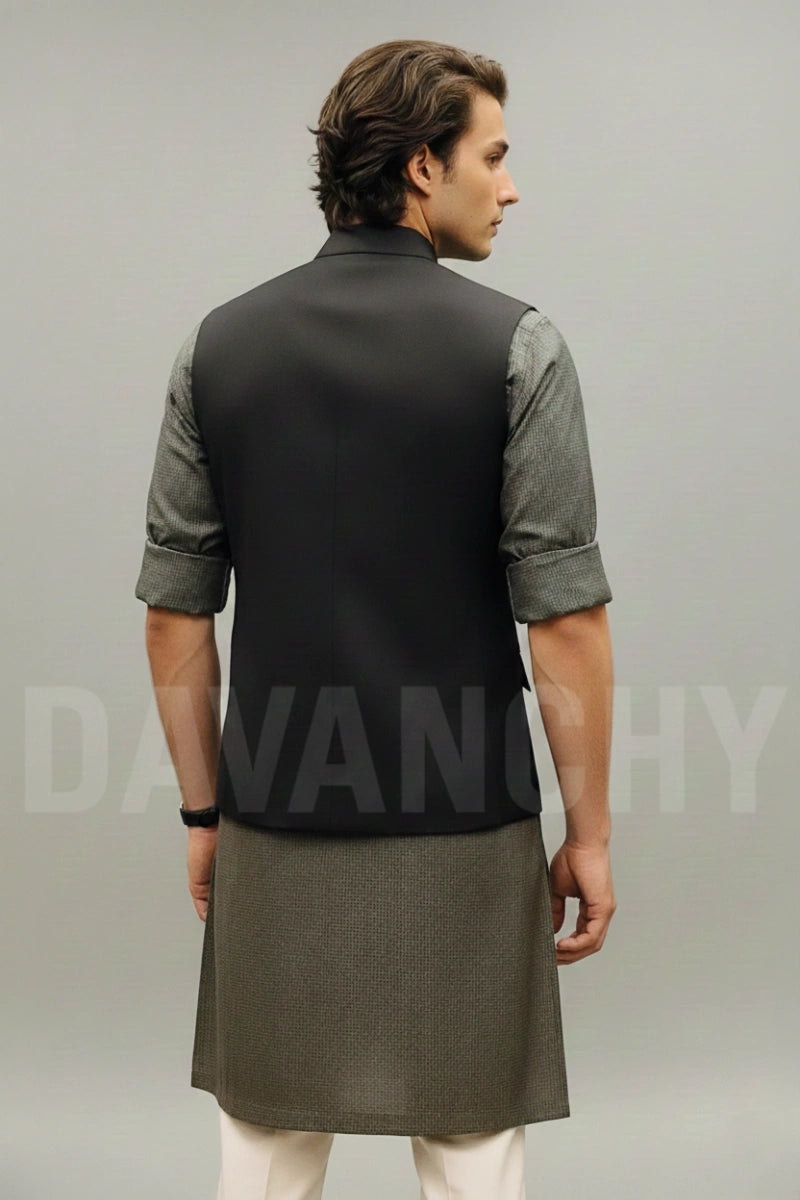 Men Formal Wear Traditional Jacket-Back 